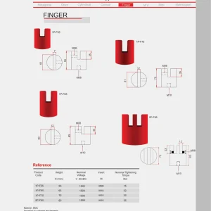 کاتالوگ و مشخصات فنی مقره اتکایی انگشتی جبال الکتریک